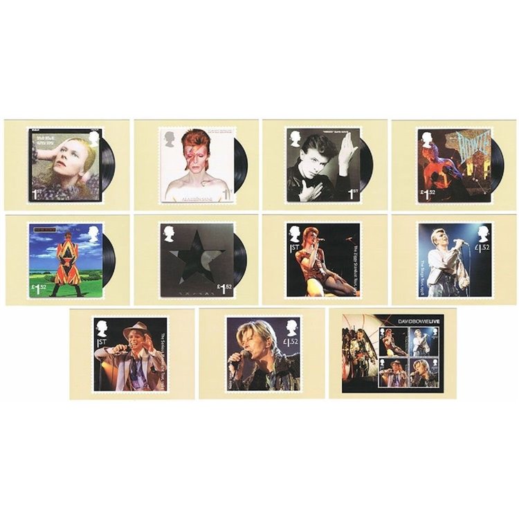 GRAN BRETAGNA 2017 David Bowie (11 cartoline nuove)