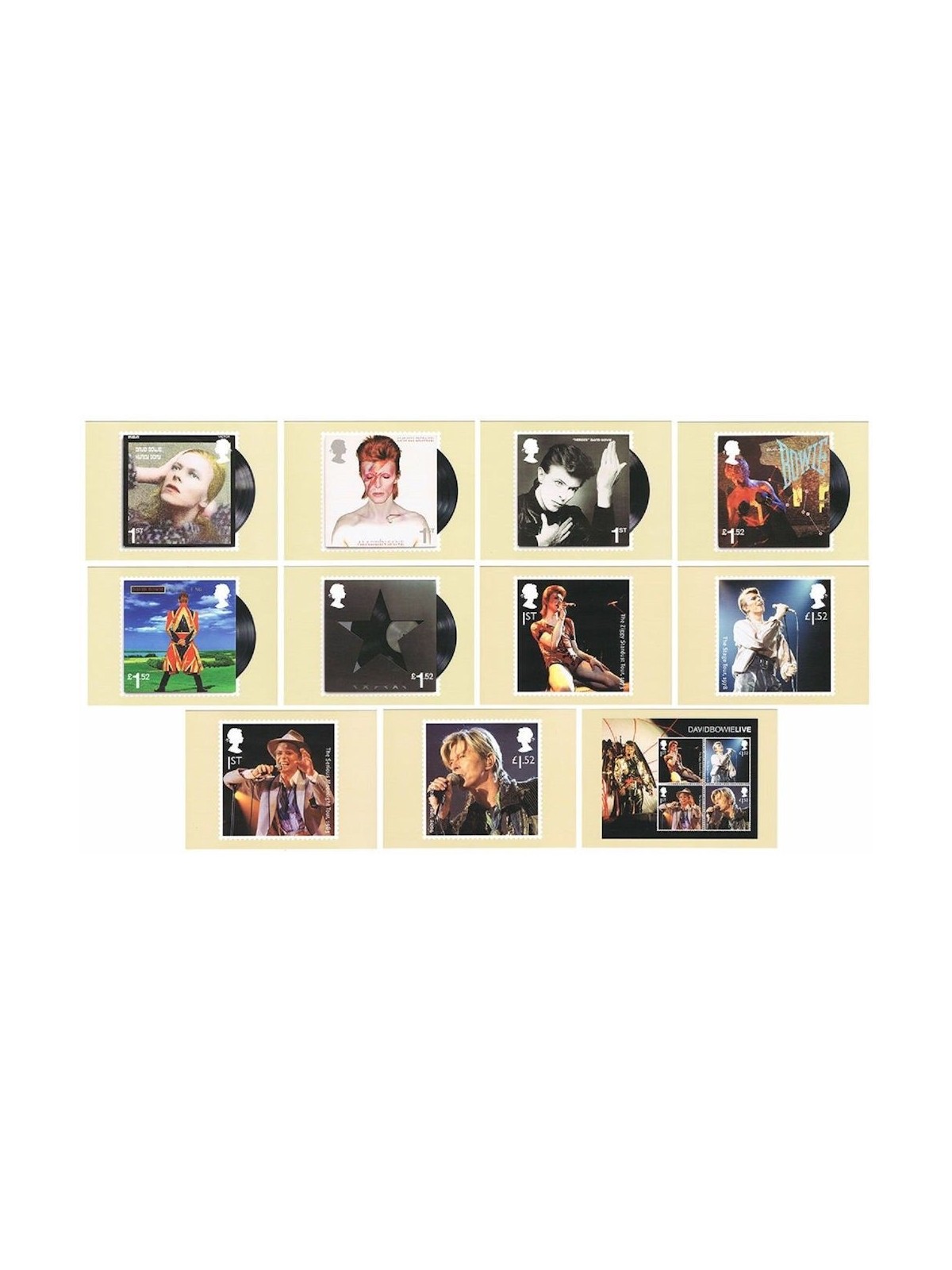 GREAT BRITAIN 2017 David Bowie (11 new postcards)