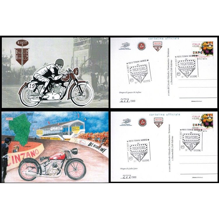 ITALIA 2017 Cartoline Ufficiali 19ª Targa Florio Motociclistica 2