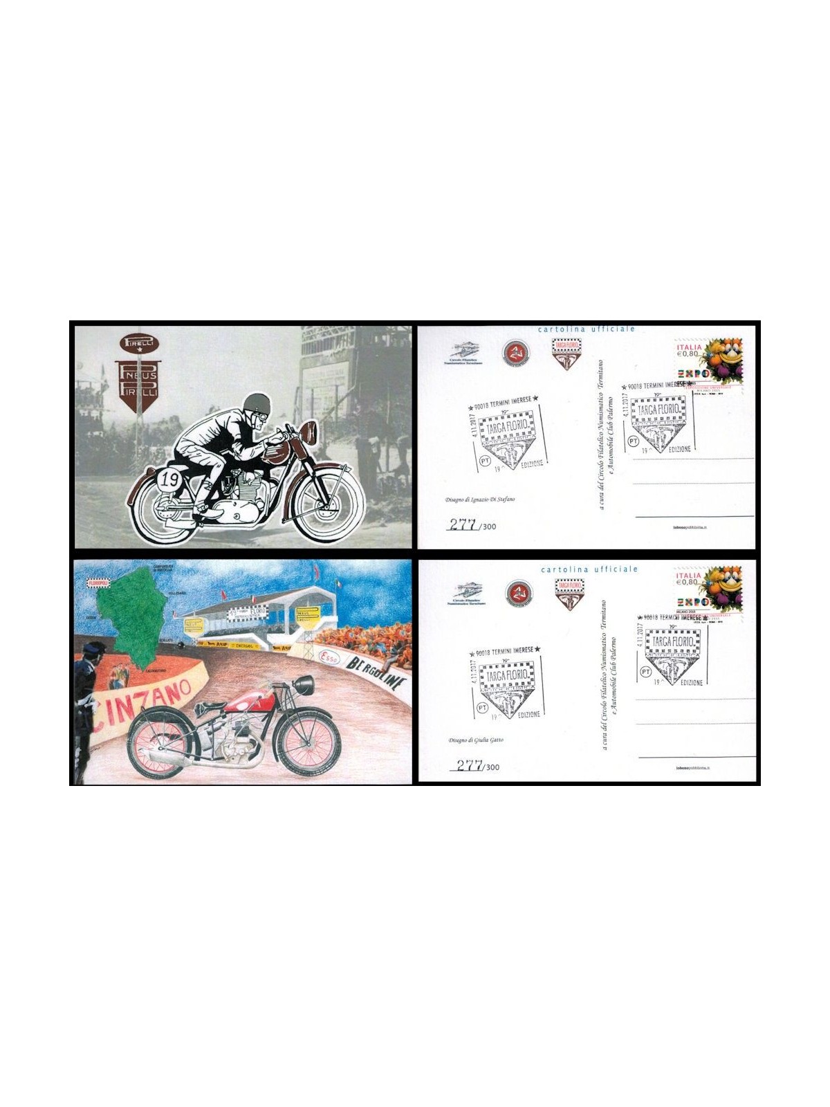 ITALIA 2017 Cartoline Ufficiali 19ª Targa Florio Motociclistica 2
