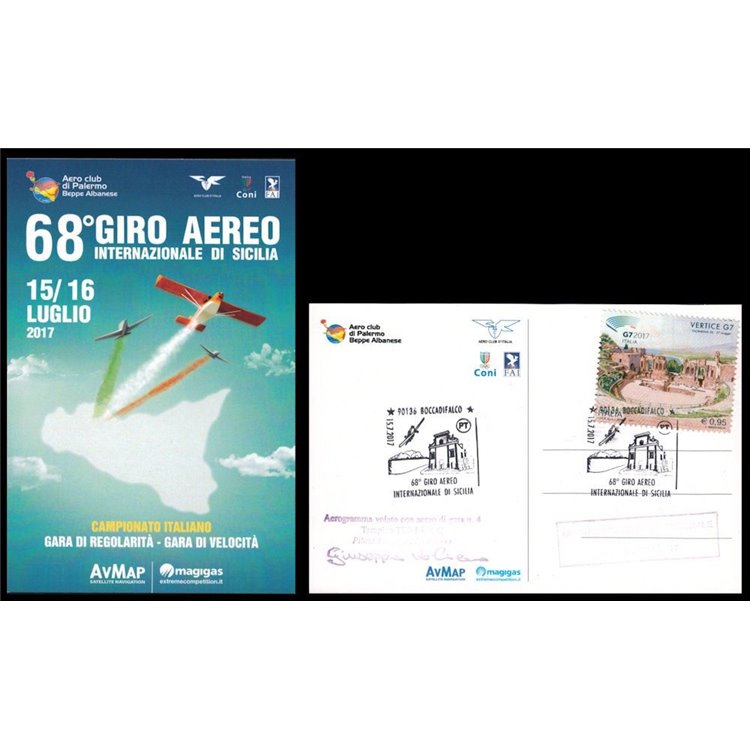 ITALY 2017 Postcard 68th International Air Tour of Sicily