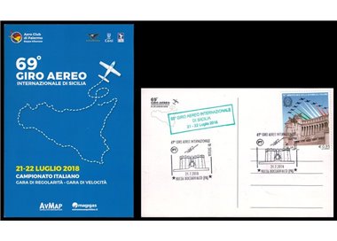 ITALY 2018 Postcard 69th International Air Tour of Sicily