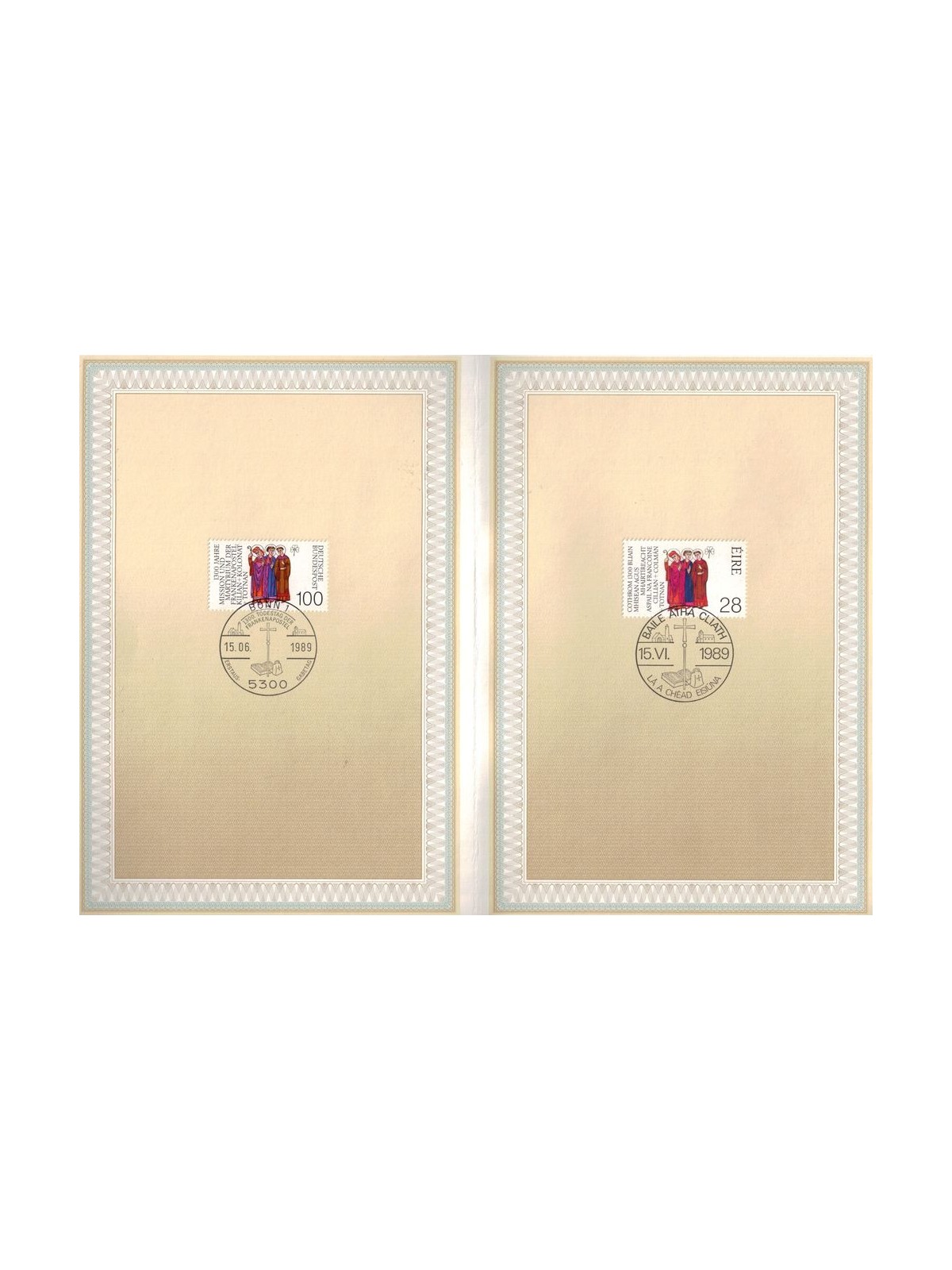 GERMANY FRG 1989 ETB Apostles Kilian, Kolonat and Totnan Mi 1424