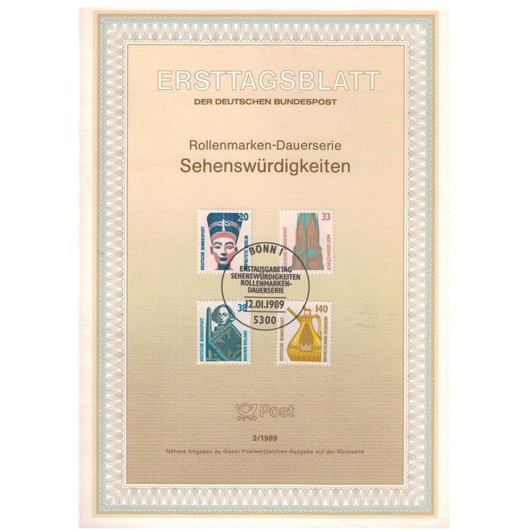 GERMANY FRG 1989 ETB Famous monuments Mi 1398/01