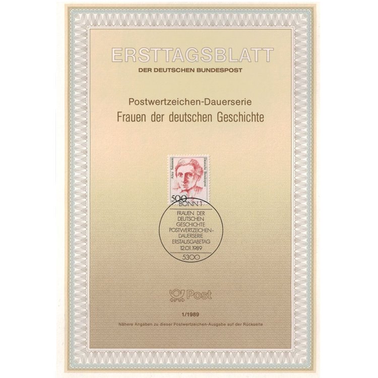 GERMANY FRG 1989 ETB Famous women Mi 1397
