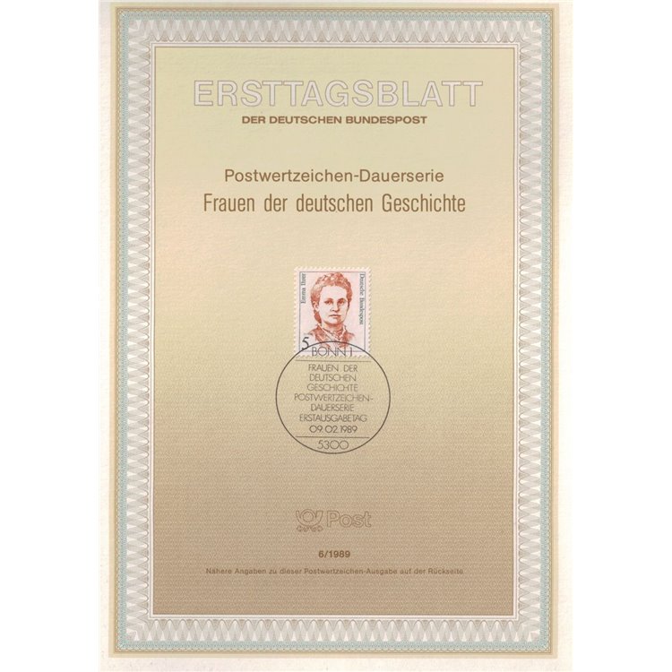 GERMANY FRG 1989 ETB Famous women Mi 1405