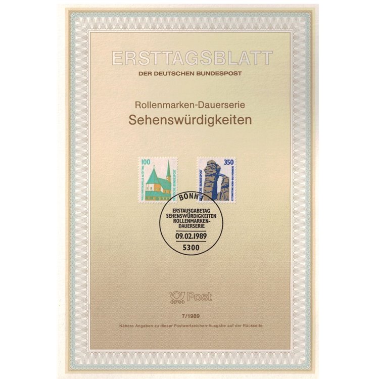 GERMANIA BRD 1989 ETB Monumenti celebri Mi 1406/07