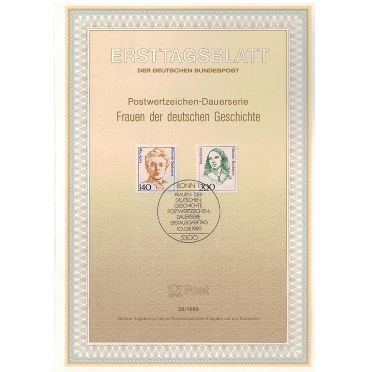 GERMANIA BRD 1989 ETB Donne celebri Mi 1432/33