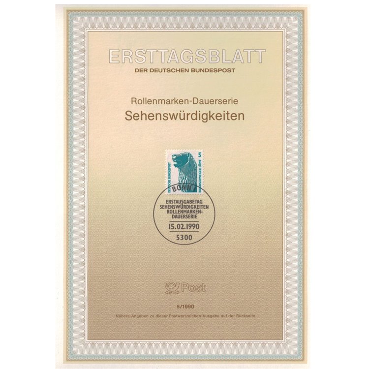 GERMANIA BRD 1990 ETB Monumenti celebri Mi 1448