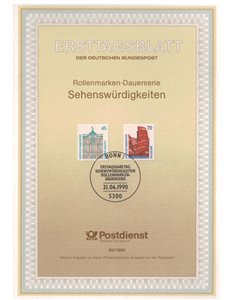 GERMANY BRD 1990 ETB Famous monuments Mi 1468/69