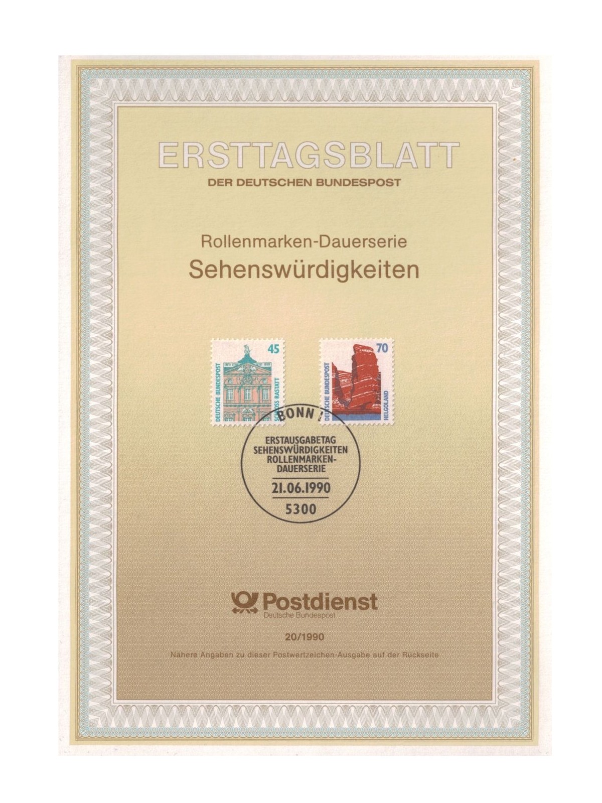 GERMANY BRD 1990 ETB Famous monuments Mi 1468/69