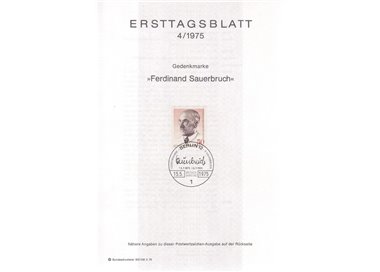 BERLINO 1975 ETB Ferdinand Sauerbruch Mi 492