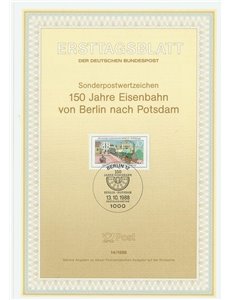 BERLINO 1988 ETB Linea Ferroviaria Berlino-Potsdam Mi 822