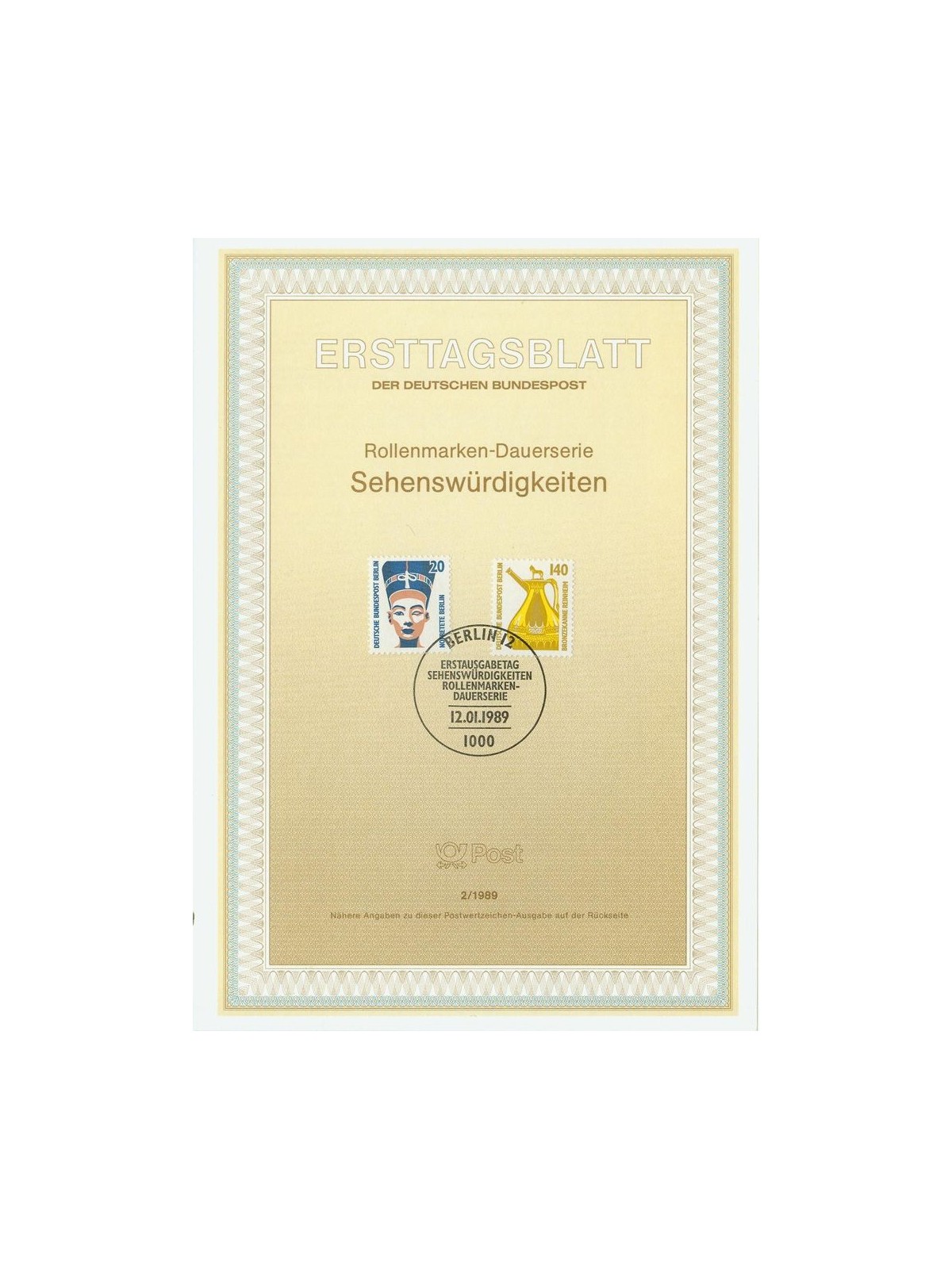 BERLIN 1989 ETB Famous Monuments Mi 831/32