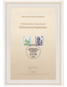 BERLIN 1989 ETB Famous Monuments Mi 834/35
