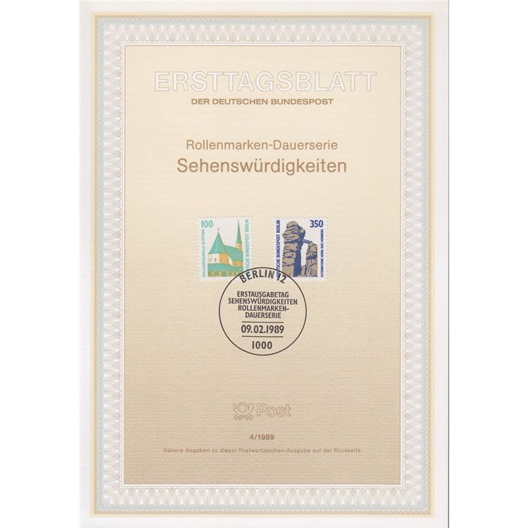 BERLIN 1989 ETB Famous Monuments Mi 834/35