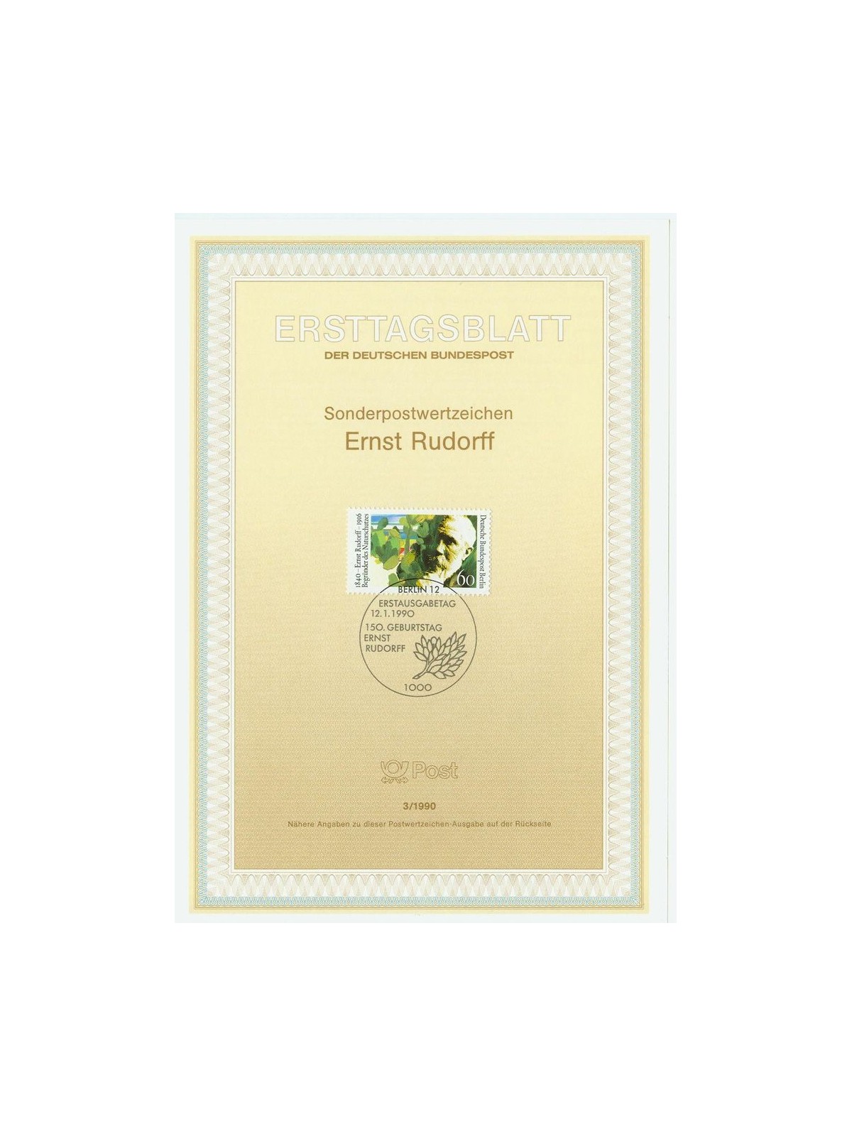 BERLINO 1990 ETB Ernest Rudorff Mi 862