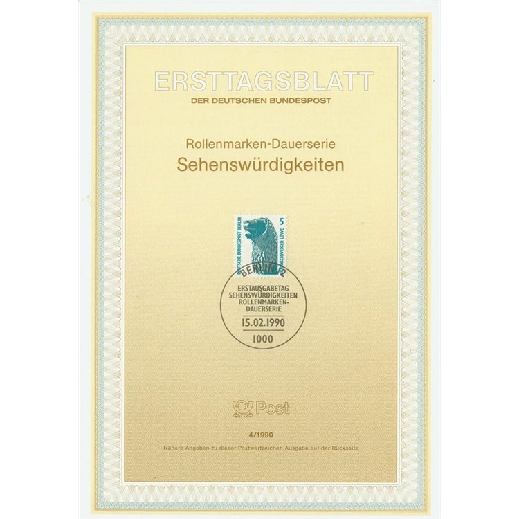 BERLINO 1990 ETB Monumenti celebri Mi 863