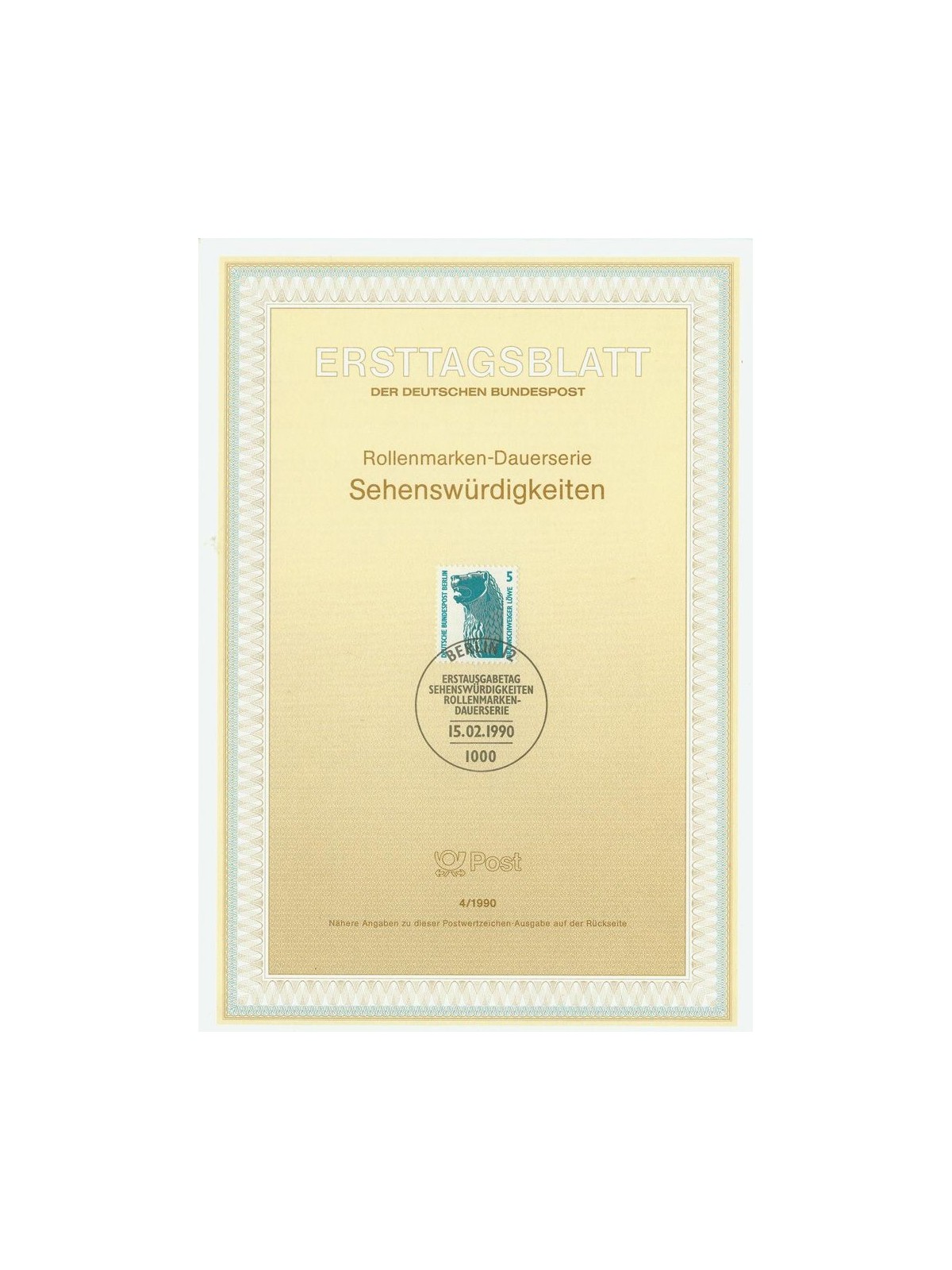 BERLIN 1990 ETB Famous monuments Mi 863