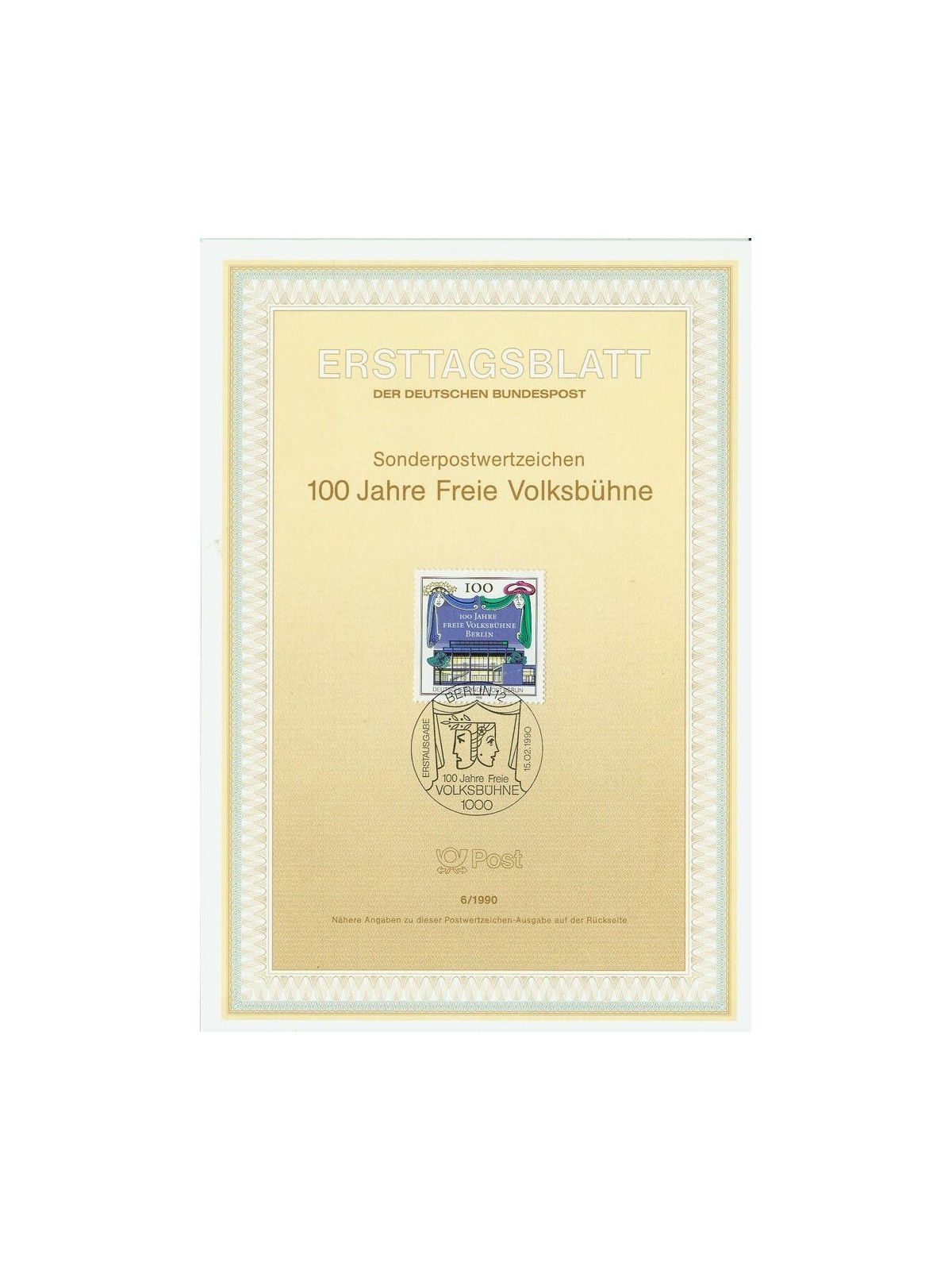 BERLIN 1990 ETB Free popular theatre Mi 866