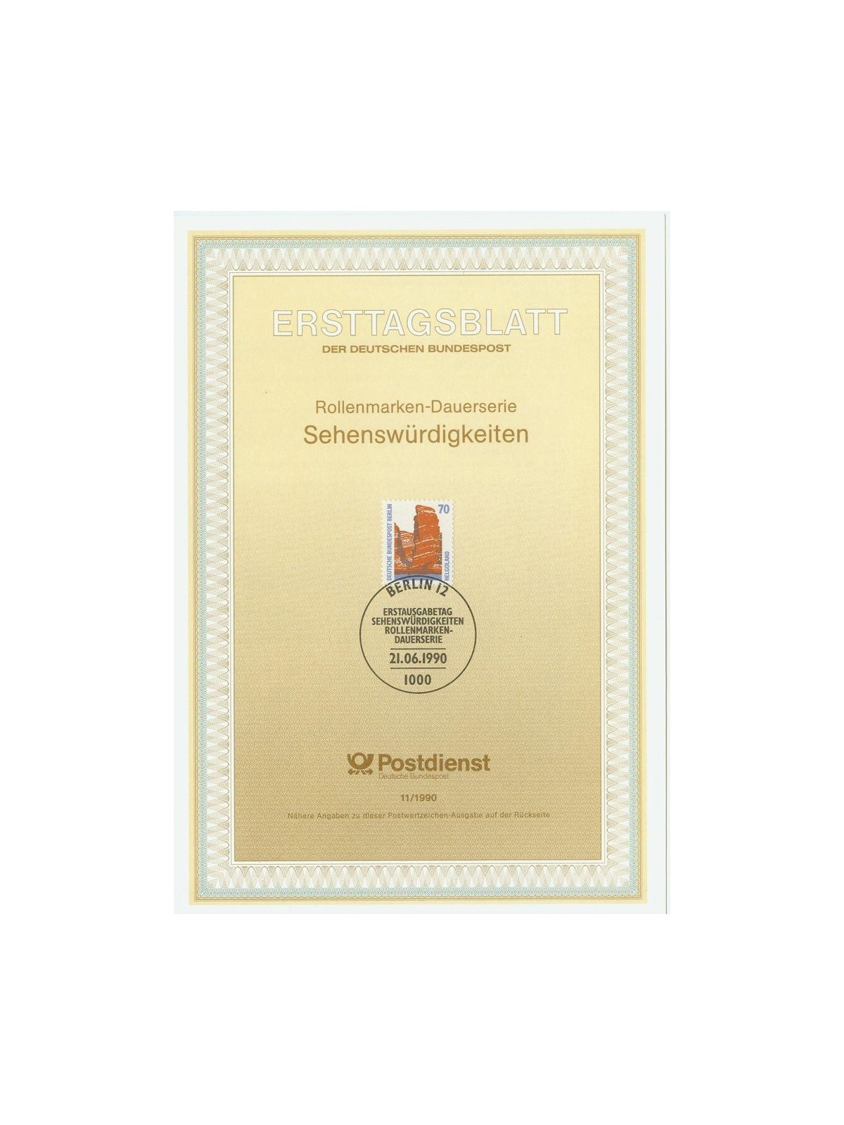 BERLIN 1990 ETB Famous monuments Mi 874