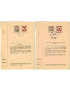 GERMANIA BRD 1959 ETB Esposizione filatelica INTERPOSTA Mi 310/11