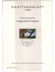 GERMANY BRD 1974 ETB Caspar David Friedrich Mi 815