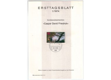 GERMANY BRD 1974 ETB Caspar David Friedrich Mi 815