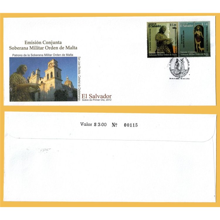 FDC EL SALVADOR 2012 ST JOHN THE BAPTIST