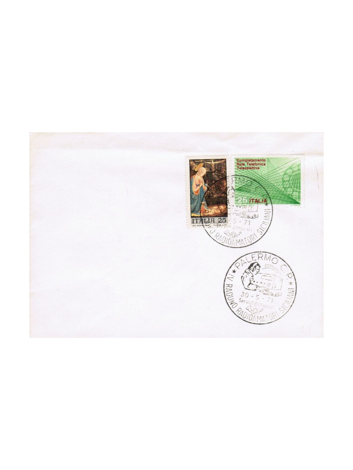 ITALIA 1971 FDC 4° raduno radioamatori siciliani