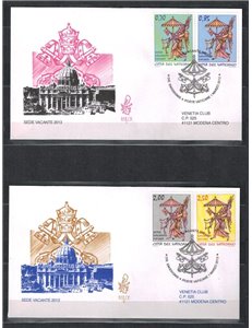 FDC VATICAN 2013 Sede vacante 2v