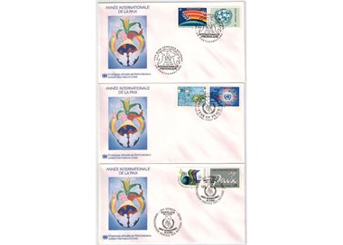 FDC UN 1986 International Year of Peace 3v