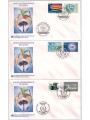 FDC ONU 1986 Anno internazionale della pace 3v