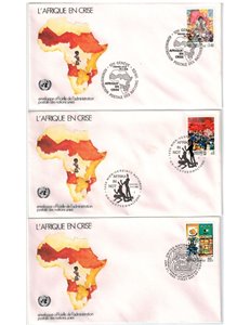 FDC ONU 1986 L'africa in crisi 3v