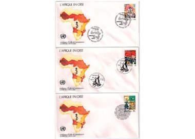 FDC UN 1986 Africa in crisis 3v