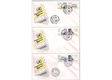 FDC UN 1986 Philately, an international hobby 3v