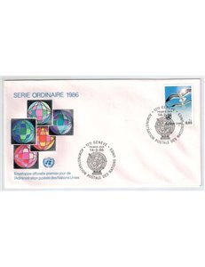 FDC UN GENEVA 1986 Ordinary series