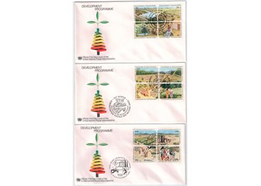 FDC ONU 1986 Programma di sviluppo 3v