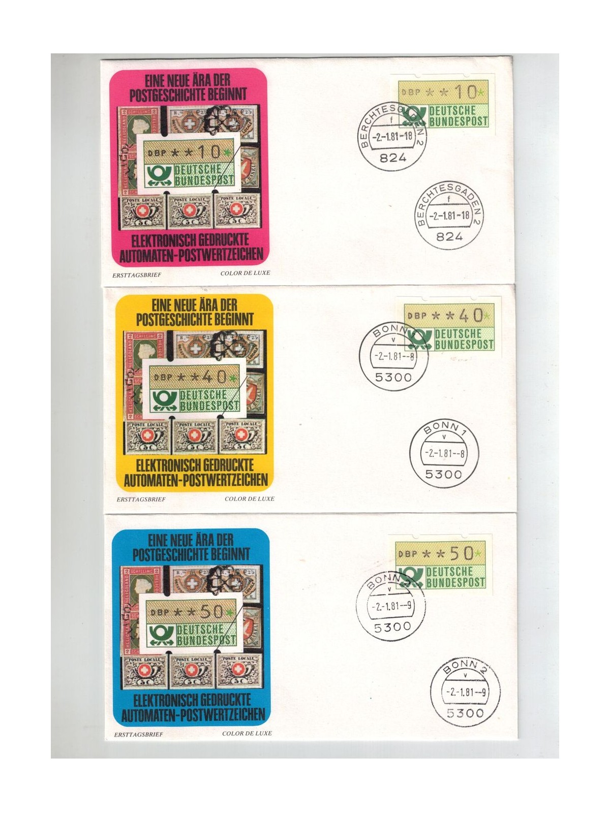 GERMANIA BRD 1981 FDC Serie completa automatici