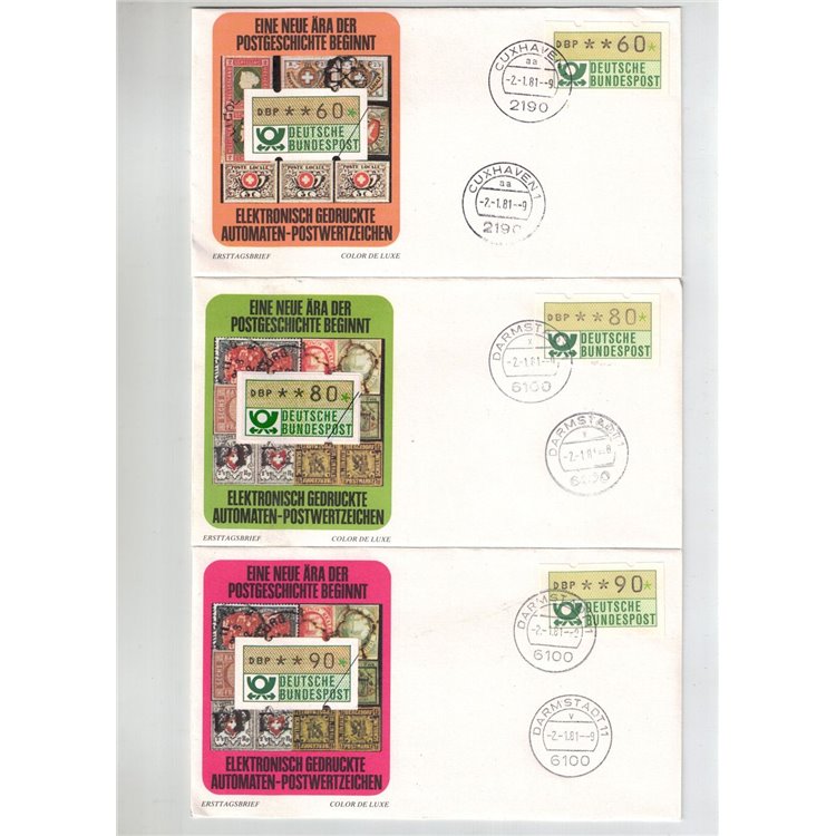 GERMANIA BRD 1981 FDC Serie completa automatici