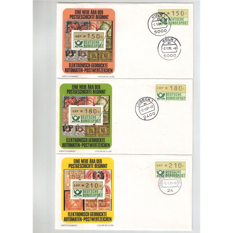 GERMANIA BRD 1981 FDC Serie completa automatici
