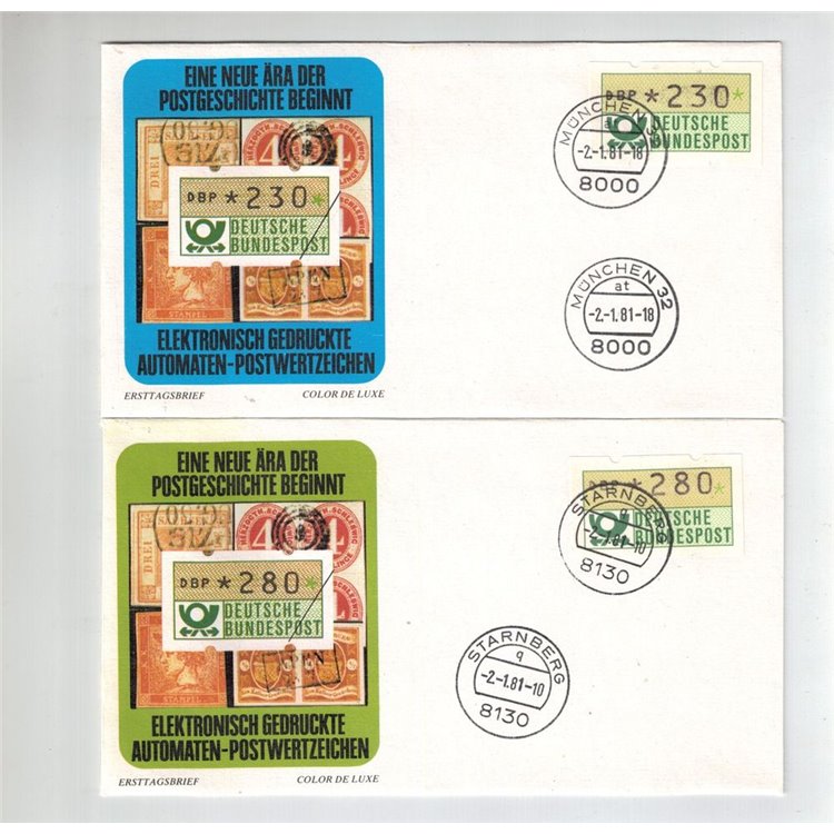GERMANIA BRD 1981 FDC Serie completa automatici