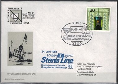 GERMANY FRG Fdc World Postal Congress, Hamburg 1984