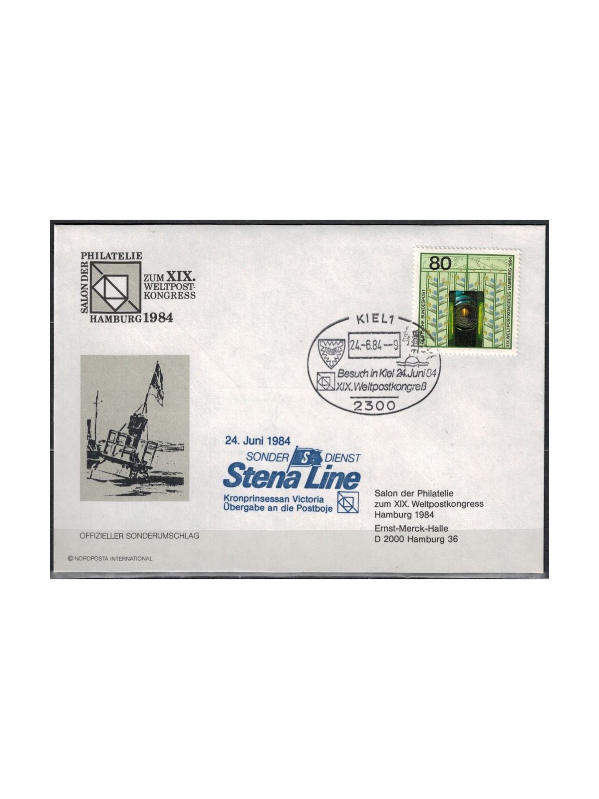 GERMANY FRG Fdc World Postal Congress, Hamburg 1984