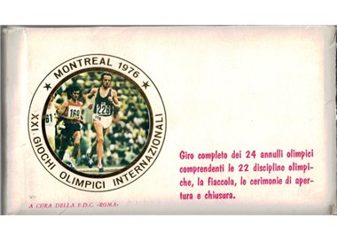 FDC CANADA 1976 XXI Olympic Games in Montreal - Tour of 24 Olympic cancellations