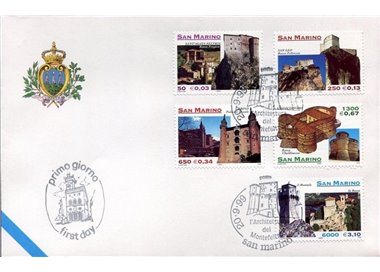 FDC SAN MARINO 1999 Architettura di Montelfeltro 1 Busta nv