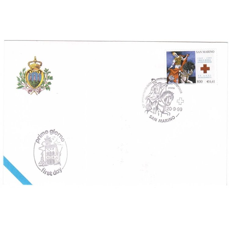 FDC SAN MARINO 1999 San Marino Red Cross 1 Envelope nv
