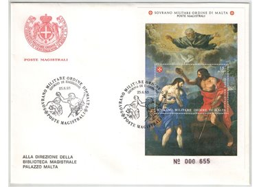 FDC SMOM 1993 St John the Baptist s/s