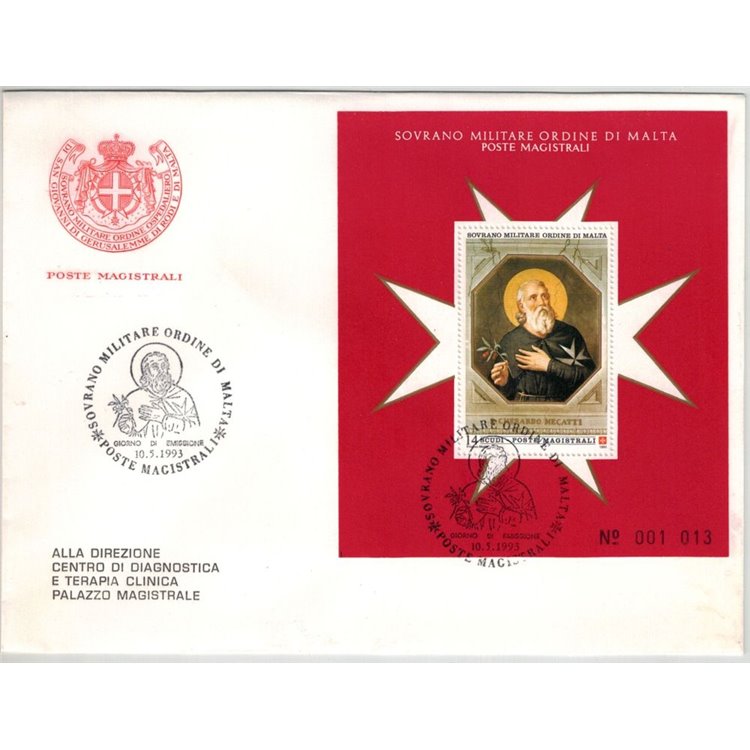FDC SMOM 1993 Blessed Gherardo Mecatti da Villamagna s/s