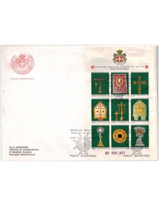 FDC SMOM 1991 Sacred Furnishings of the Order s/s